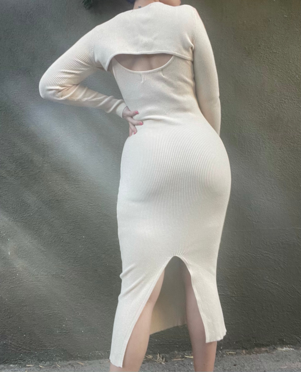 Knit Midi Dress Two Piece Matching Set Mel's Couture Co. Knit Midi Dress Two Piece Matching Set Mel's Couture Co.